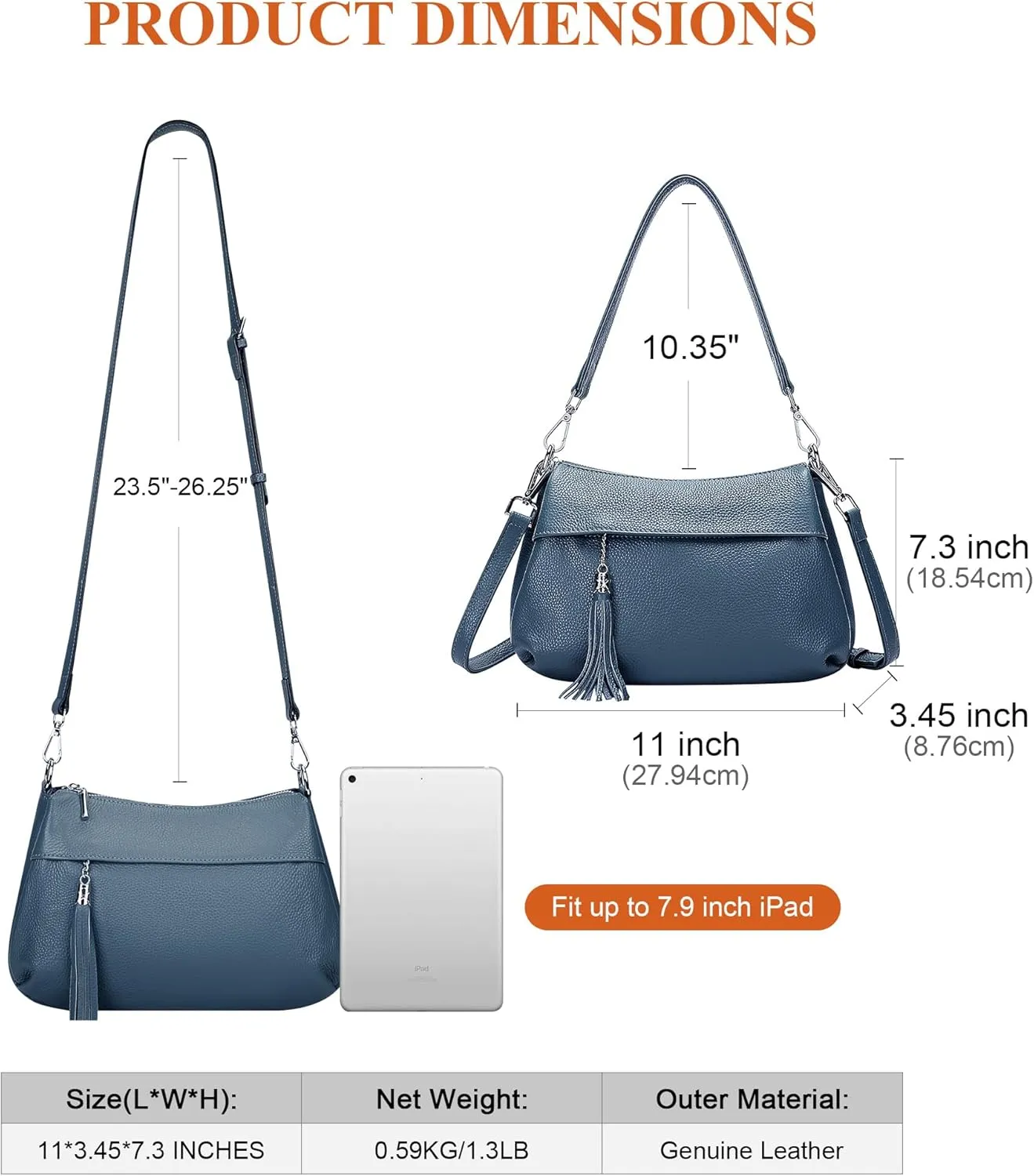 Over Earth Leather Handbags for Women Small Hobo Shoulder Bag Ladies Crossbody Purse
