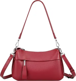 Over Earth Leather Handbags for Women Small Hobo Shoulder Bag Ladies Crossbody Purse