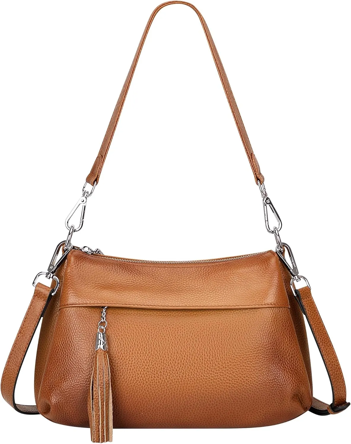 Over Earth Leather Handbags for Women Small Hobo Shoulder Bag Ladies Crossbody Purse