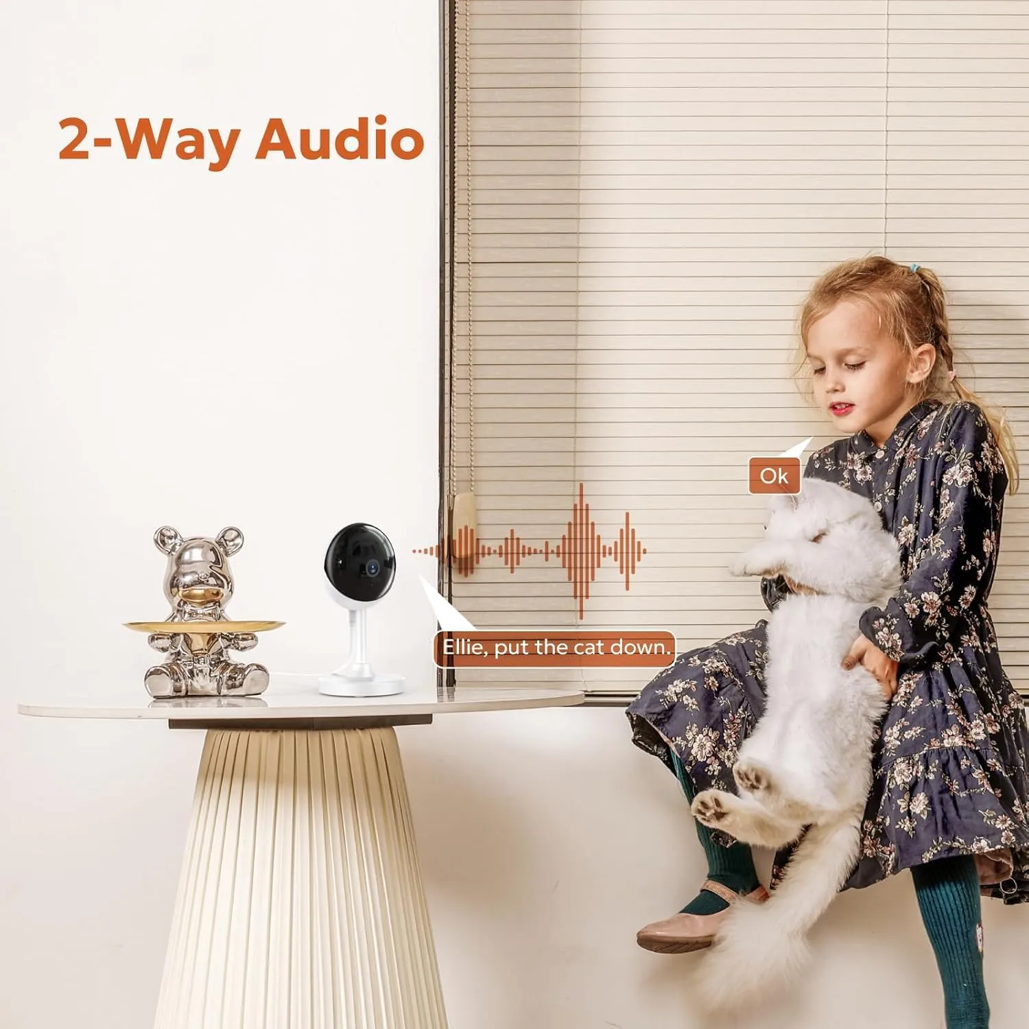 owltron Indoor Security Camera, 2K Cameras for Home Security with Motion Detection, Pet Cam & Baby Monitor with Night Vision, 2.4 GHz WiFi Two-Way Talk, Cloud/SD Storage, Works with Alexa