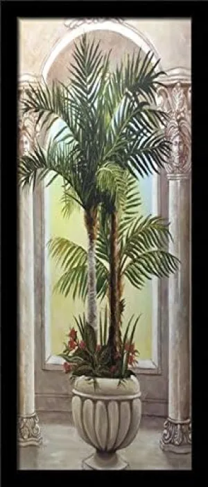 Palm II - Katherine Roundtree 8x20 Black Framed - African American Black Art Print Wall Decor Poster