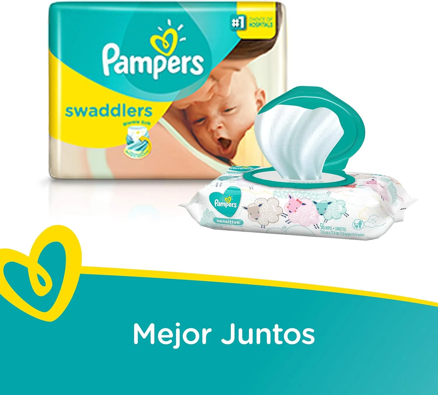 Pampers Swaddlers Diapers Size N 20 Count Pack of 2 (Total of 40 Pampers)