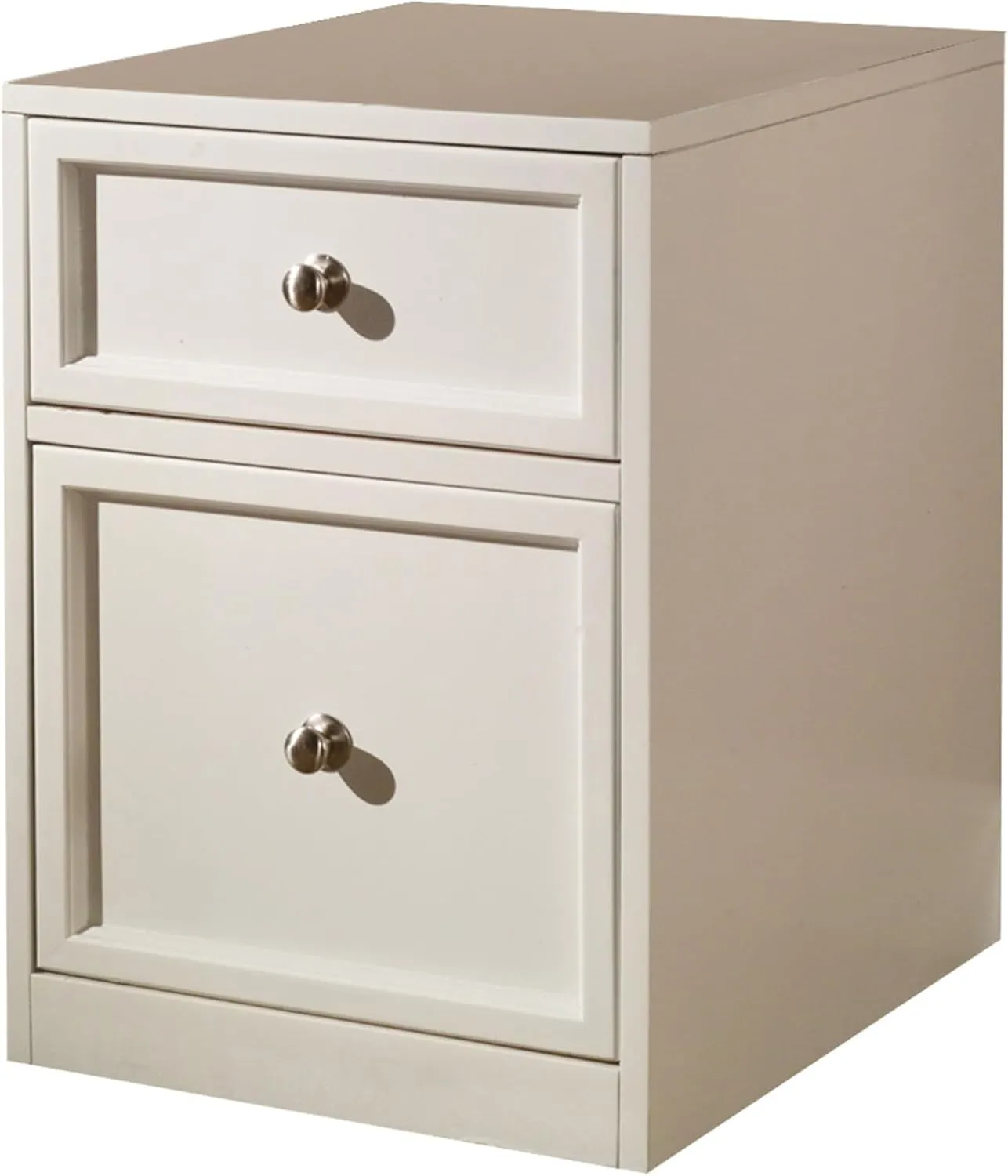 Parker House Boca Transitional Wood Rolling File in Cottage White