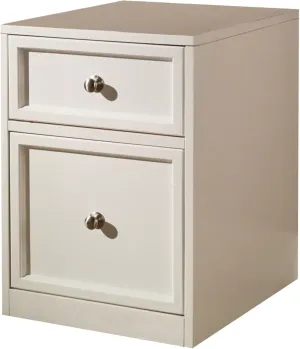 Parker House Boca Transitional Wood Rolling File in Cottage White