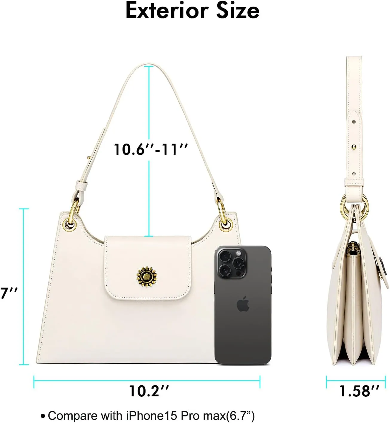 Peacocktion Small Shoulder Bags, Crossbody Purses for Women Vegan Leather Handbag Hobo Purse, 2 Straps
