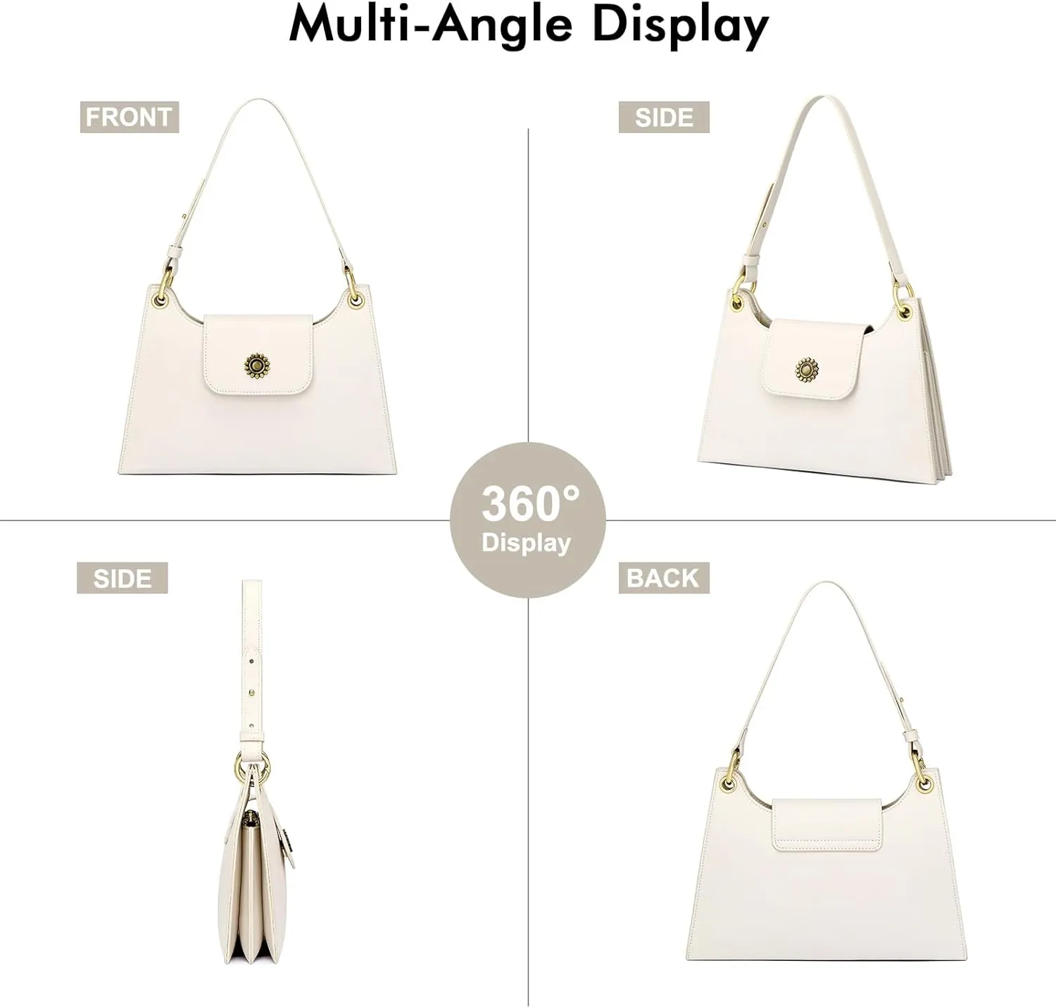 Peacocktion Small Shoulder Bags, Crossbody Purses for Women Vegan Leather Handbag Hobo Purse, 2 Straps