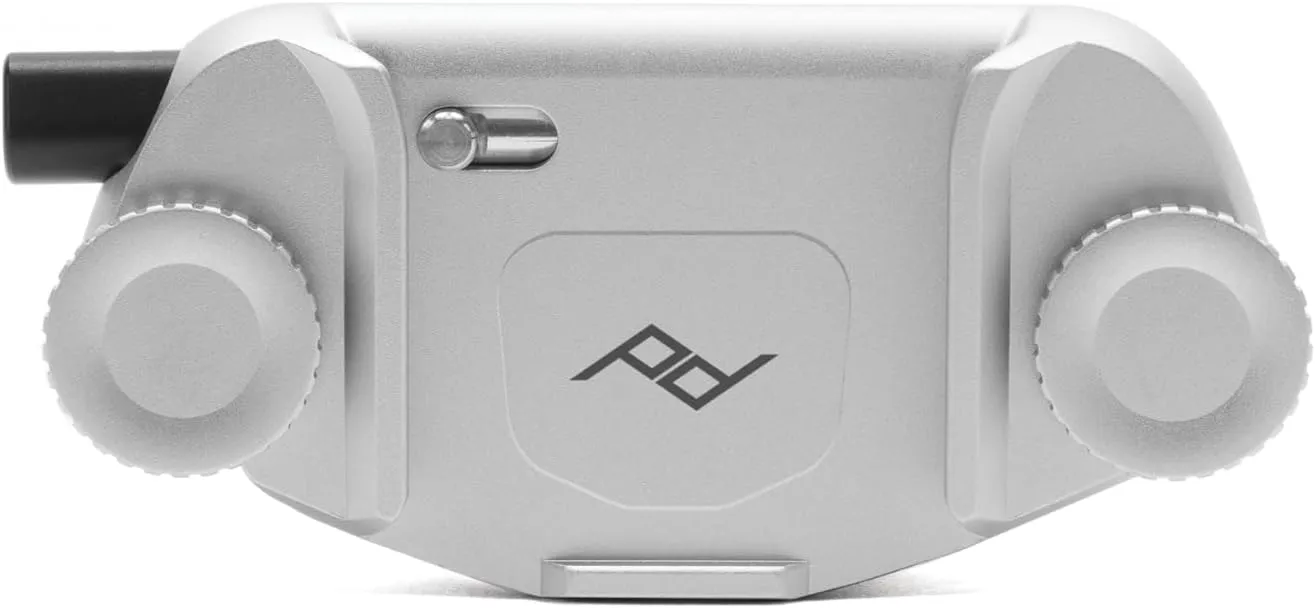 Peak Design Capture Camera Clip V3 Solo, Silver Clip Only, Holds DSLR, Compact and Point and Shoot Bodies, Secure, Stable and Accessible, Attaches to Straps and Belts, Quick Release, 200 lb Capacity