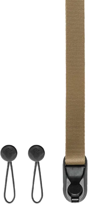 Peak Design Leash Camera Strap, Coyote, Configurable as a Sling, Neck, Shoulder Strap or Safety Tether, Adjustable, Compact, Quick Release, Camera Straps for Photographers, 200 lb Capacity