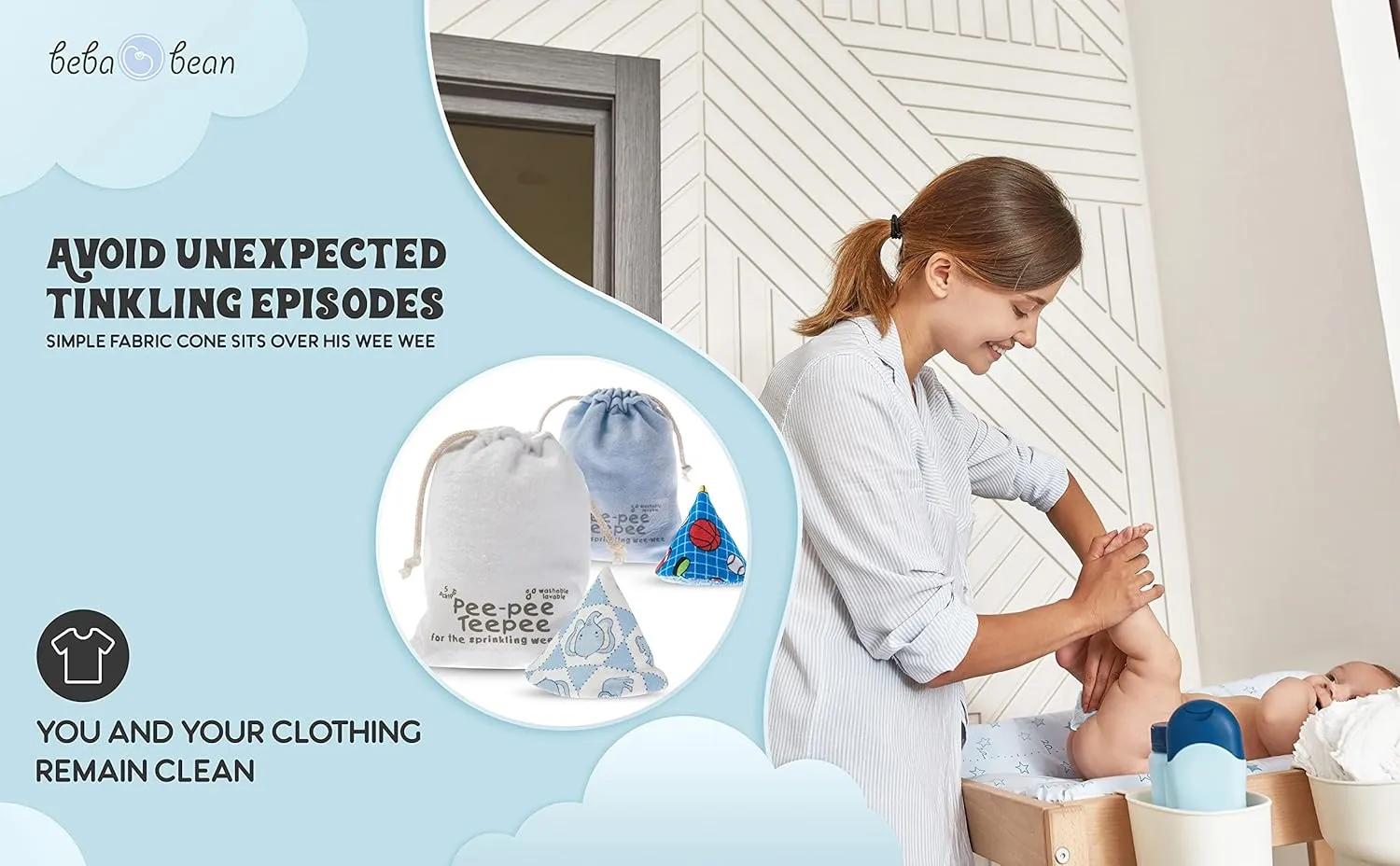 Pee Pee Teepee Lil Monkey with LAUNDRY bag 5 pieces baby boy pee shield babyboy essentials peepeeeteepee baby boy teepee pee shield pee covers