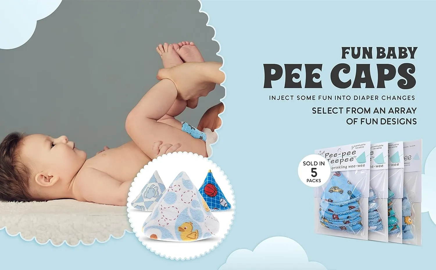 Pee Pee Teepee Lil Monkey with LAUNDRY bag 5 pieces baby boy pee shield babyboy essentials peepeeeteepee baby boy teepee pee shield pee covers
