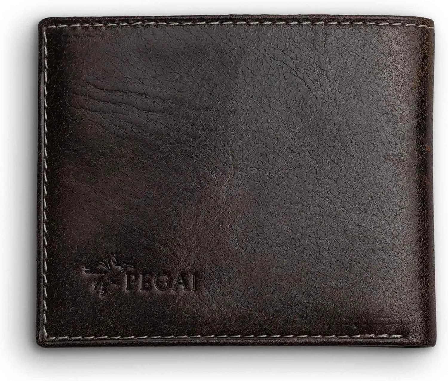 PEGAI Standard Leather Bifold Wallet For Men | Minimalist RFID Blocking Slim Wallet For Men With Credit Card Holder | Edward Italian (Brown & Mustard)