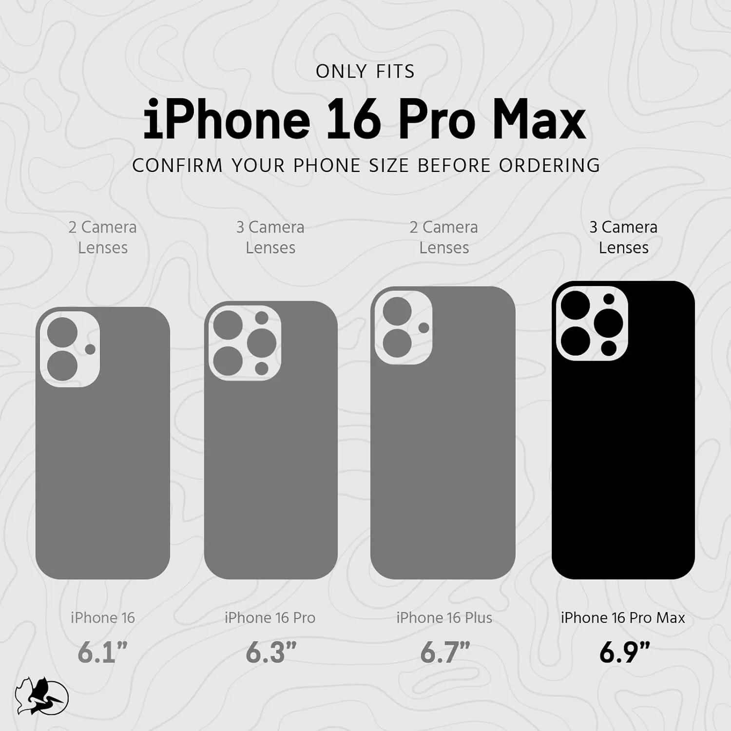 Pelican Protector iPhone 16 Pro Max Case [Compatible with MagSafe] Rugged Magnetic Phone Case with 16ft Military-Grade Drop Protection - Heavy Duty Phone Cover for iPhone 16 Pro Max - Black