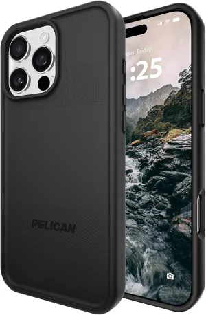 Pelican Protector iPhone 16 Pro Max Case [Compatible with MagSafe] Rugged Magnetic Phone Case with 16ft Military-Grade Drop Protection - Heavy Duty Phone Cover for iPhone 16 Pro Max - Black
