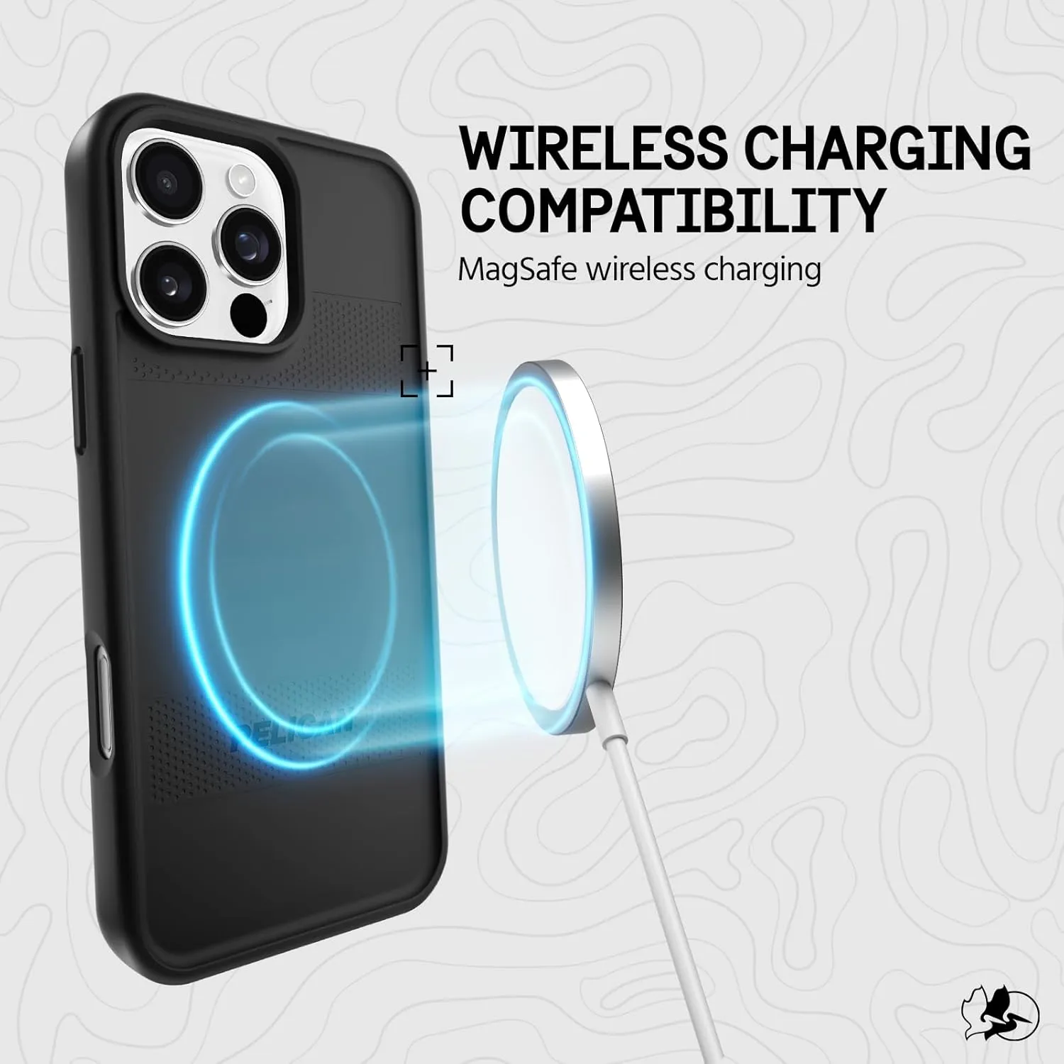 Pelican Protector iPhone 16 Pro Max Case [Compatible with MagSafe] Rugged Magnetic Phone Case with 16ft Military-Grade Drop Protection - Heavy Duty Phone Cover for iPhone 16 Pro Max - Black