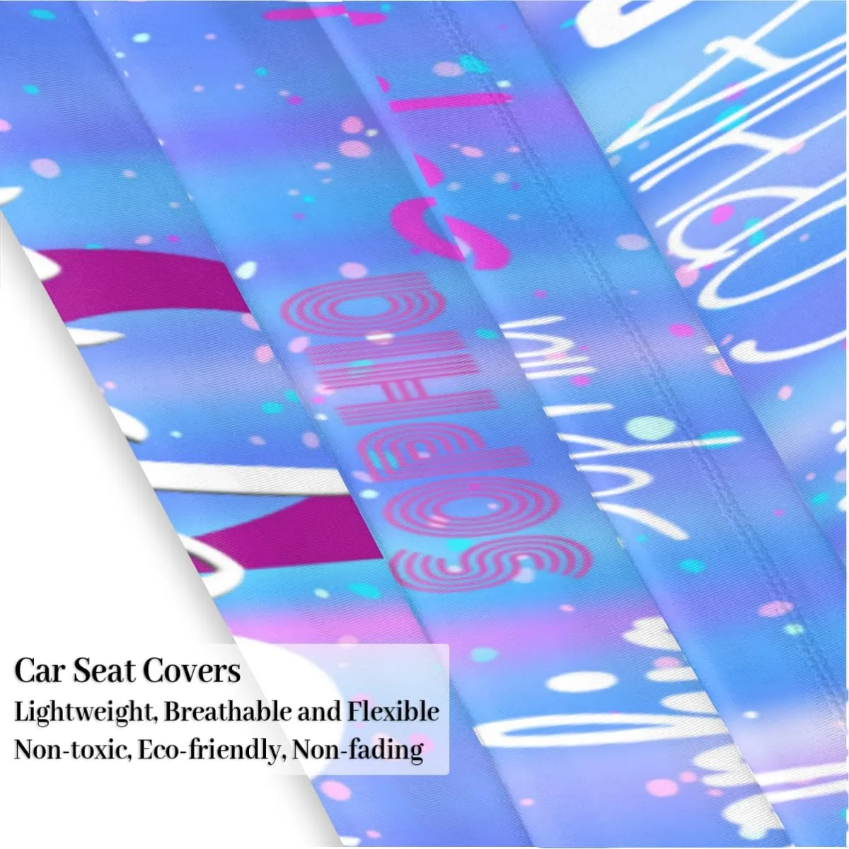 Personalized Baby Car Seat Canopy, Custom Name Baby Car Seats Covers for Boys, Nursing Breastfeeding Cover for Infant, Carseat Canopies for Newborn, Dream Light Blue Purple Stripe