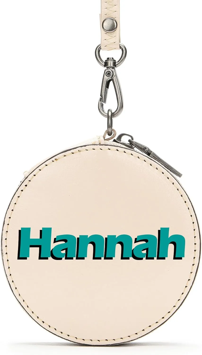 Personalized Coin Purse Pouch with Name, Custom Small Leather Change Purse for Coins Card Cash Zipper Mini Wallet for Women Men - Customized Gifts for Christmas Birthday Anniversary, Bridesmaid Gifts
