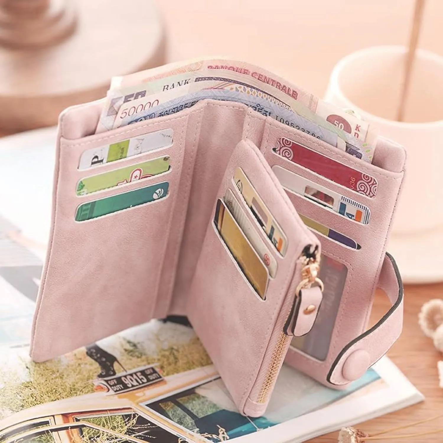 Personalized Gifts for Mom - Custom Womens Wallet with Names, Gifts for Mothers Day Mom Birthday - Customized Ladies Wristlet Wallet Coin Purse Bifold Cards Holder, Black