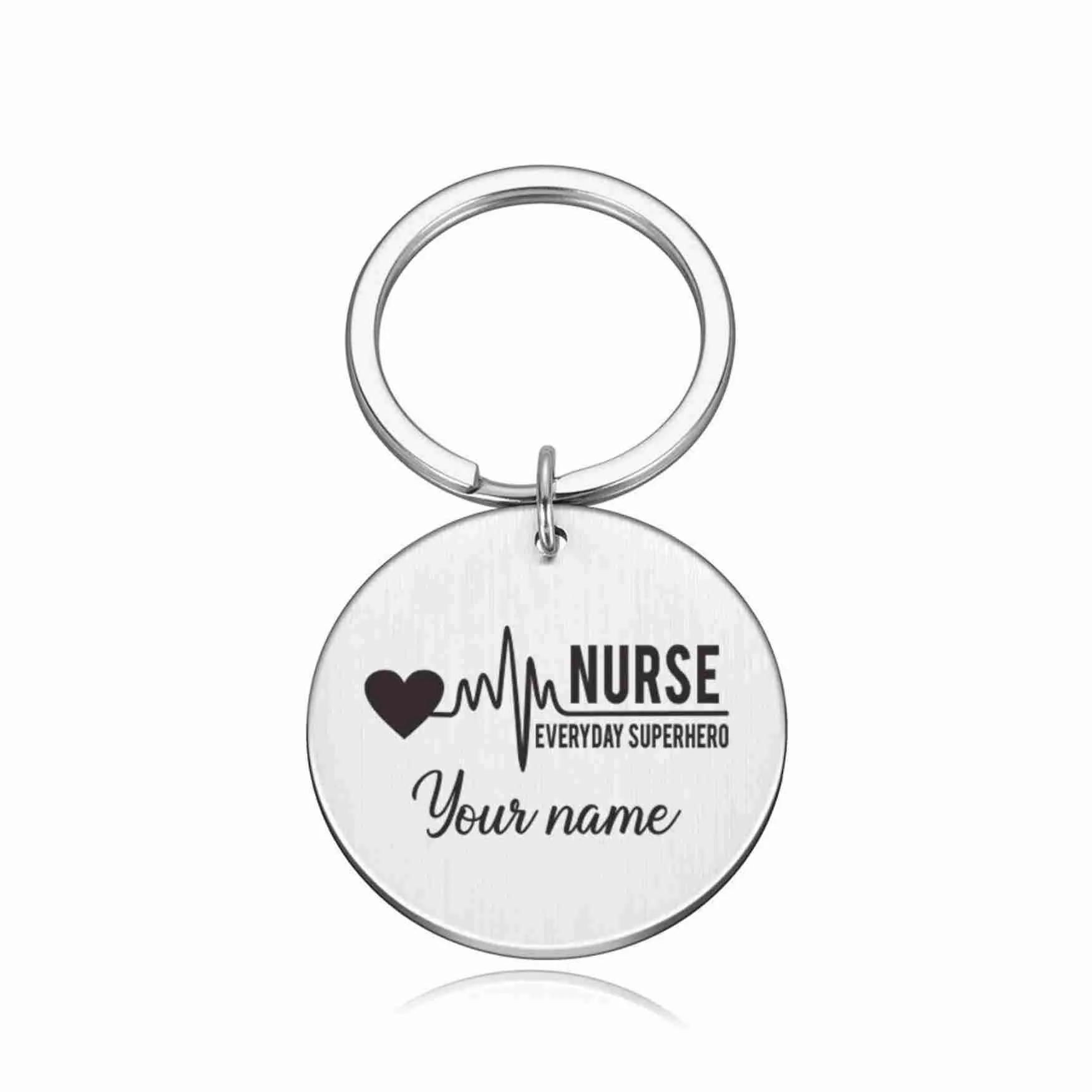 Personalized Nurse Keychain Gift