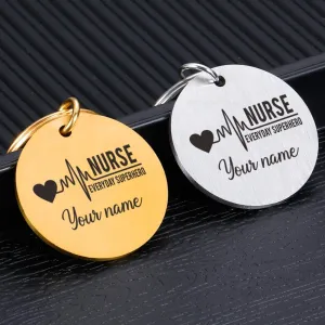Personalized Nurse Keychain Gift