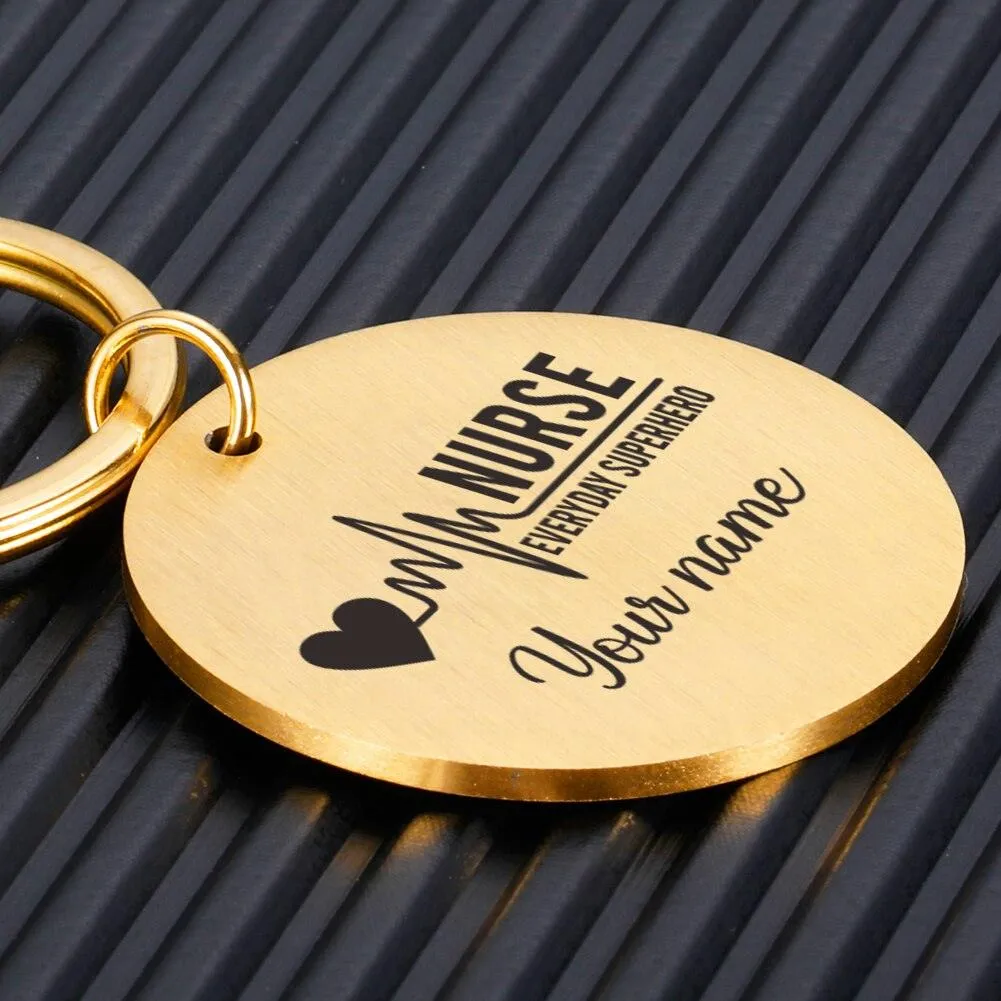 Personalized Nurse Keychain Gift