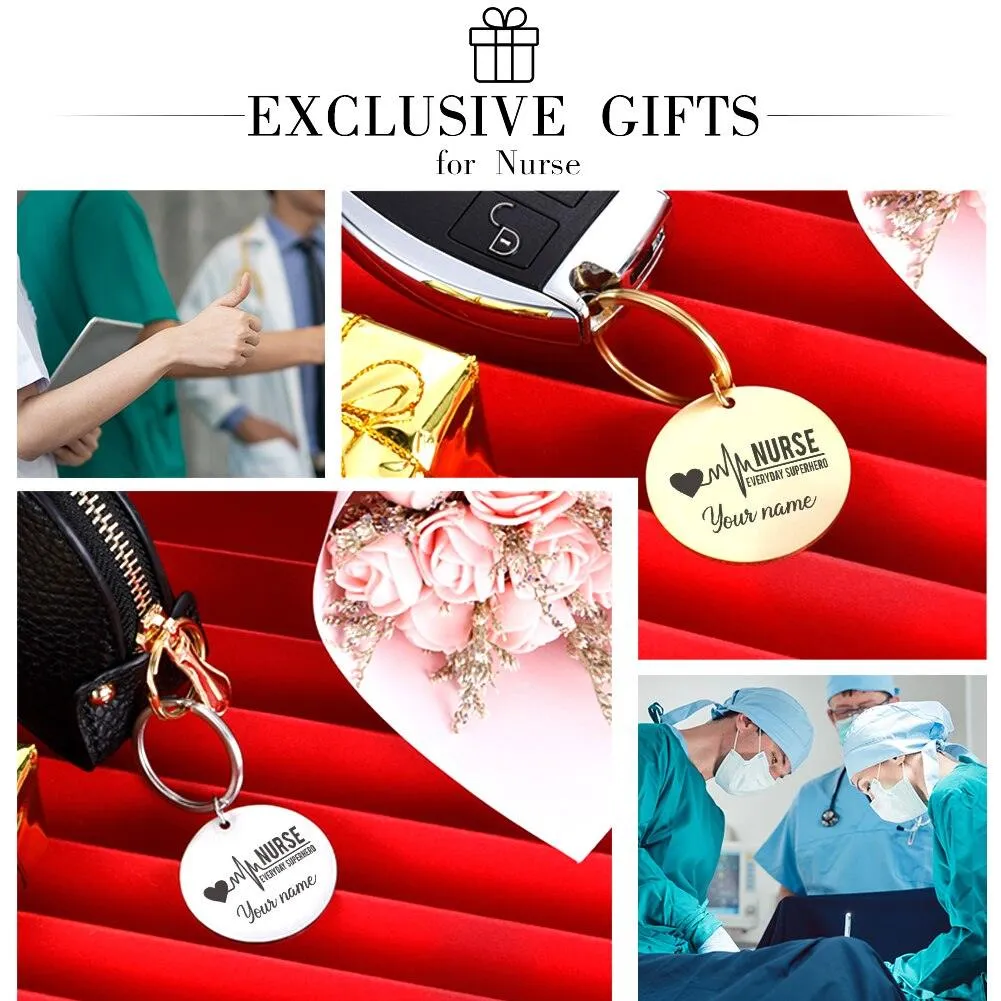 Personalized Nurse Keychain Gift