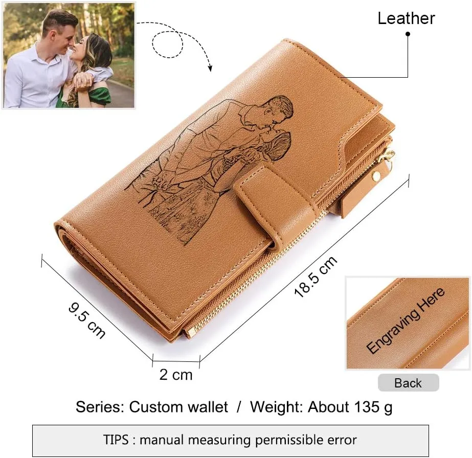 Personalized Wallets for Women Custom Photo Wallet for Women Mom Wife Grandma Mothers Day Gift Custom Women Wallets for Birthday Anniversary Valentine's Day Graduation Gifts (Style 10)