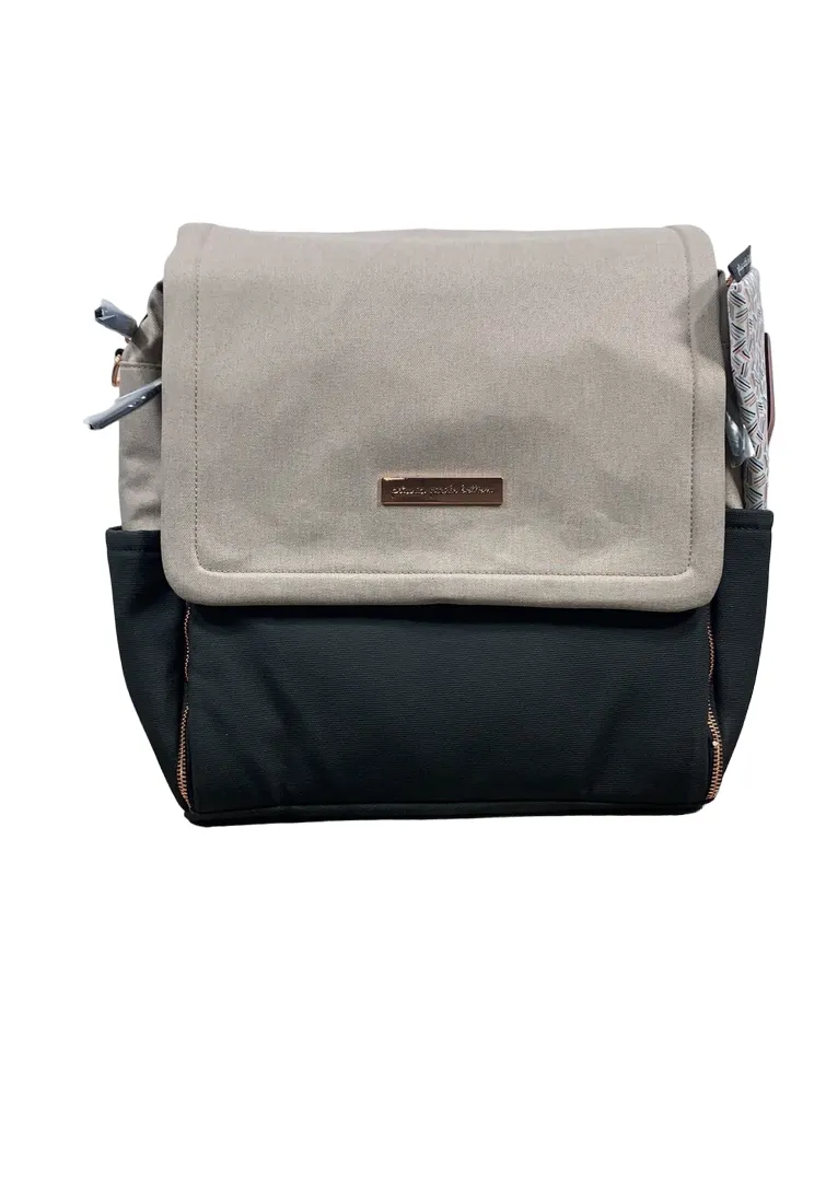 Petunia Pickle Bottom Boxy Backpack Diaper Bag, Sand Black