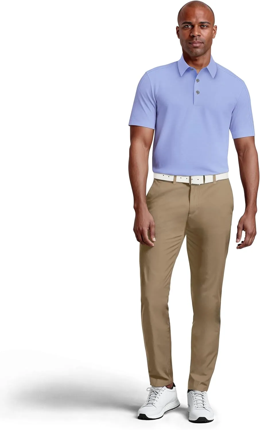 PGA TOUR Men's Solid Cooling Texture Golf Polo Shirt