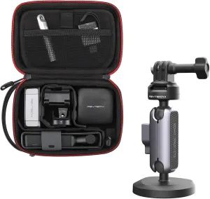 PGYTECH Camera Carrying Case Mini  CapLock Magnetic Camera Mount for DJI OSMO Action 4/3, Gopro Hero 12/11/10, OSMO Pocket 3/2