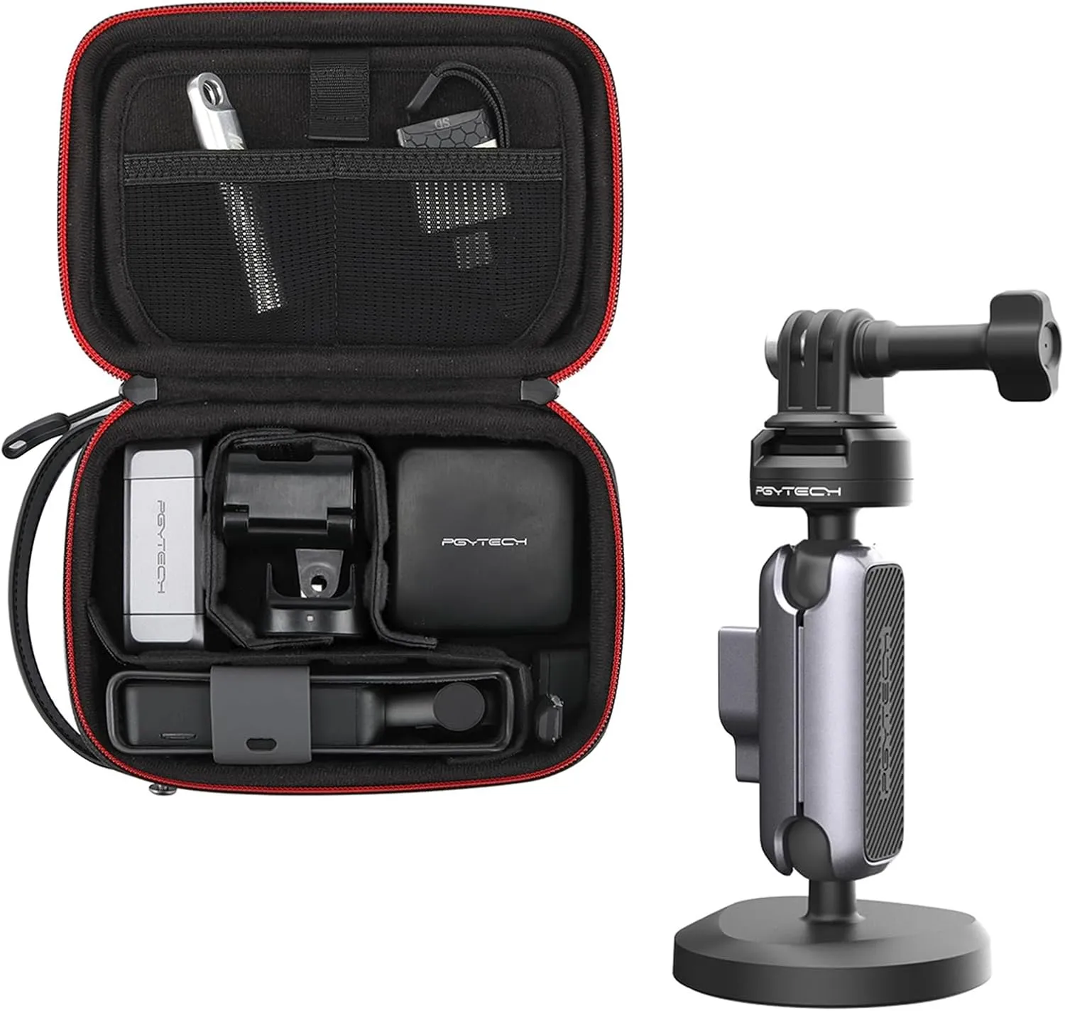 PGYTECH Camera Carrying Case Mini  CapLock Magnetic Camera Mount for DJI OSMO Action 4/3, Gopro Hero 12/11/10, OSMO Pocket 3/2