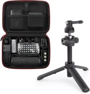 PGYTECH CapLock Action Camera Extension Pole Tripod Camera Carrying Case for DJI OSMO Action 4/3, Gopro Hero 12/11/10, OSMO Pocket 3/2