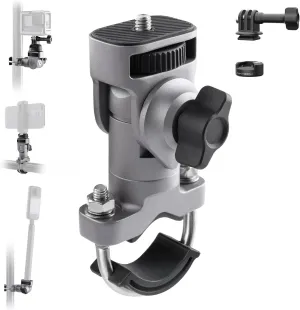 PGYTECH CapLock U-Bolt Mount Aluminum Alloy Bracket for Insta360 Ace Pro 2/X5/X4/X3, 2 Cushion Block Motorcycle Bike Mount with 1/4" Thread for Gopro/Osmo Action/Pocket Action Camera Accessories