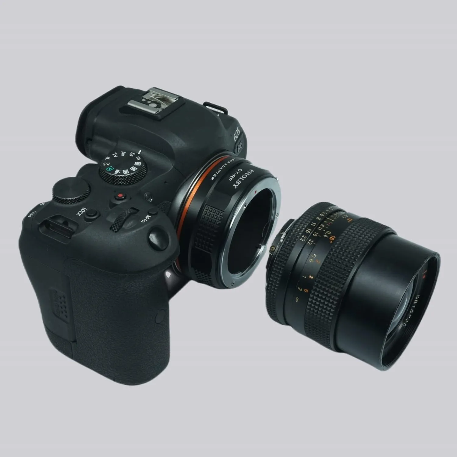 PHOLSY Lens Mount Adapter Manual Focus: Compatible with Contax/Yashica (C/Y) Lens to Canon RF (EOS R-Type) Camera Body