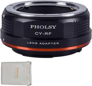 PHOLSY Lens Mount Adapter Manual Focus: Compatible with Contax/Yashica (C/Y) Lens to Canon RF (EOS R-Type) Camera Body