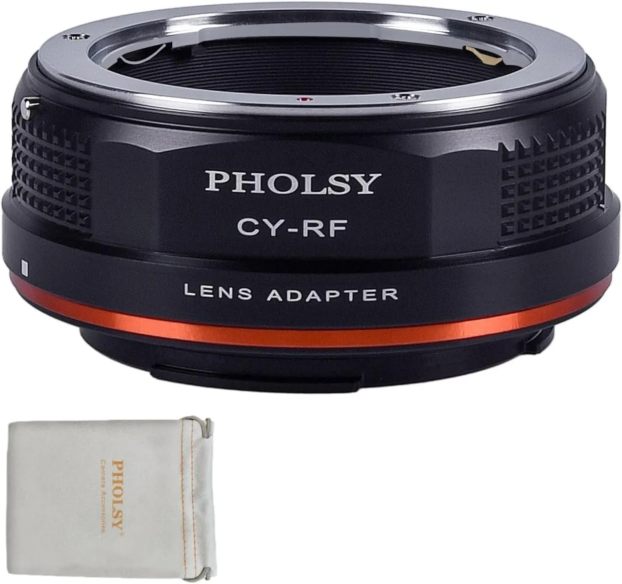 PHOLSY Lens Mount Adapter Manual Focus: Compatible with Contax/Yashica (C/Y) Lens to Canon RF (EOS R-Type) Camera Body