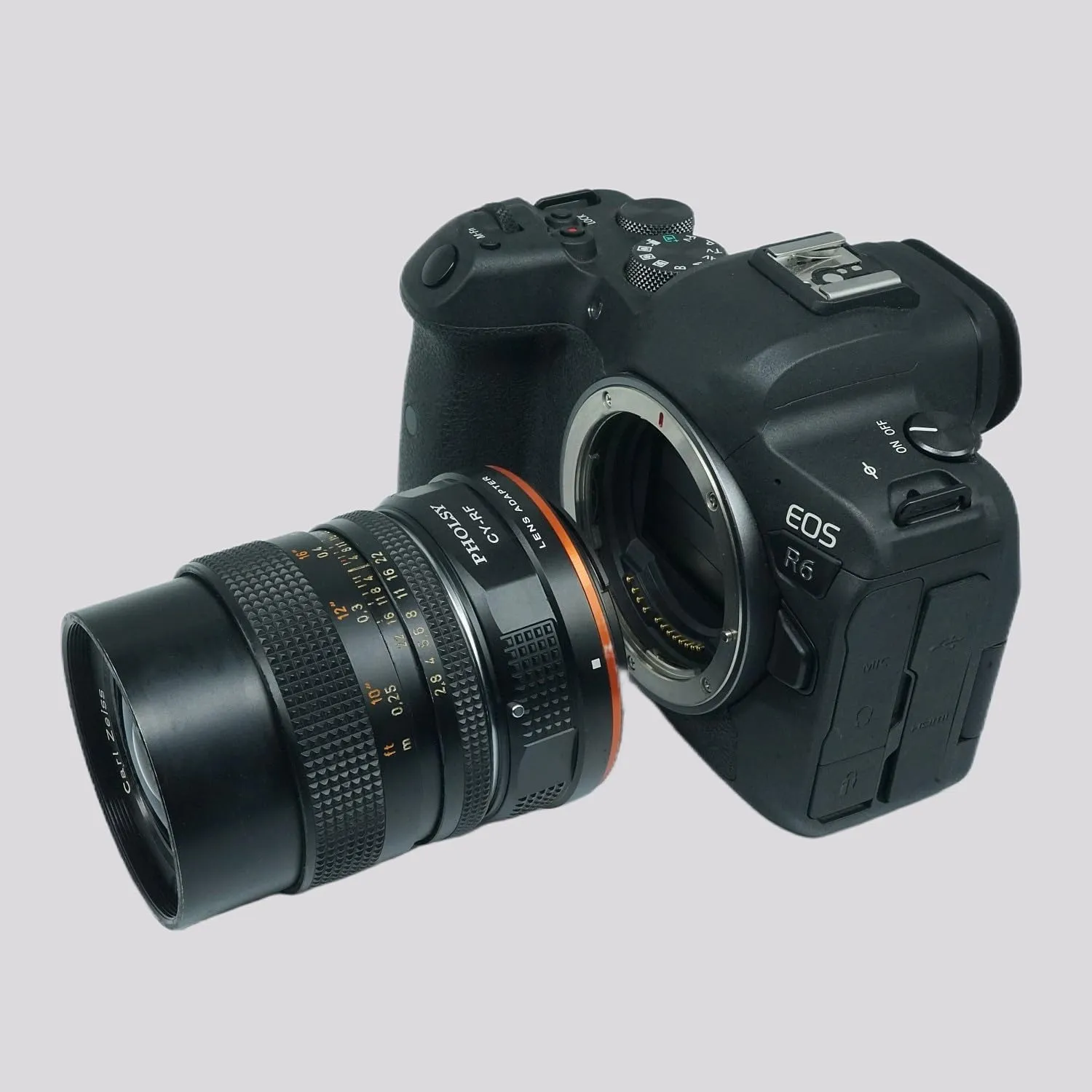 PHOLSY Lens Mount Adapter Manual Focus: Compatible with Contax/Yashica (C/Y) Lens to Canon RF (EOS R-Type) Camera Body