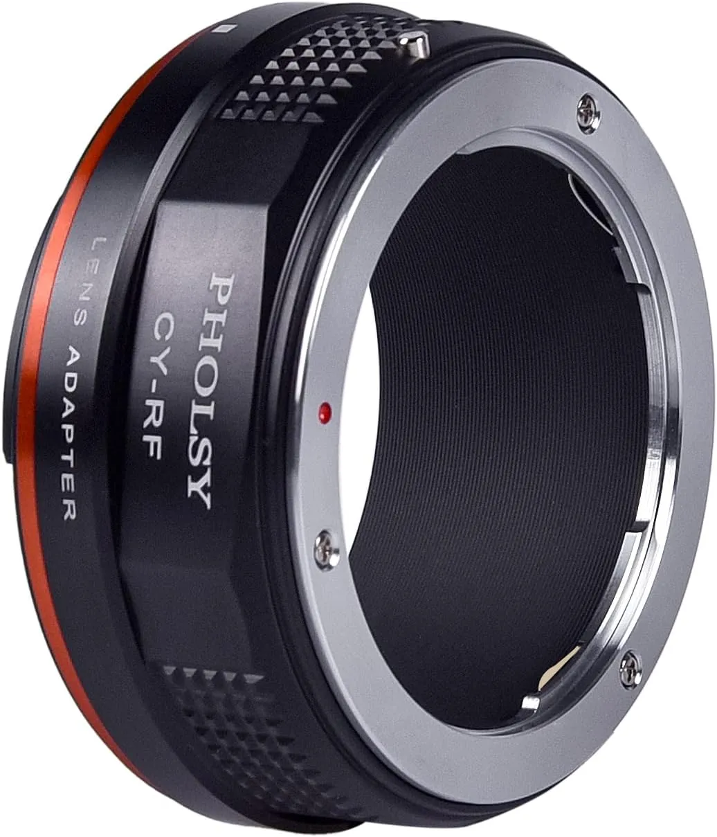 PHOLSY Lens Mount Adapter Manual Focus: Compatible with Contax/Yashica (C/Y) Lens to Canon RF (EOS R-Type) Camera Body