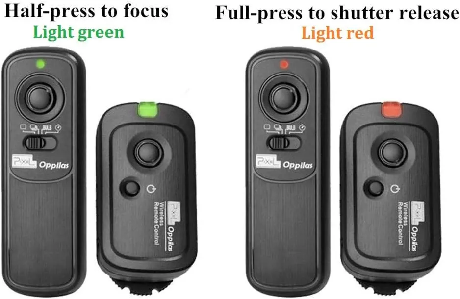 Pixel 2.4GHz Digital Wireless Remote Shutter Release E3 Compatible with Canon, Pentax, Contax, Sigma, etc. Replaces Canon RS-60E3 Replaces Fujifilm RR-100 Replaces Olympus RM-CB2