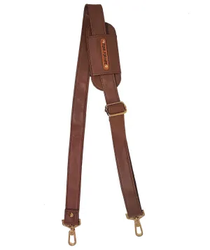 Plain Brown Adjustable Replacement Strap With Shoulder Pad
