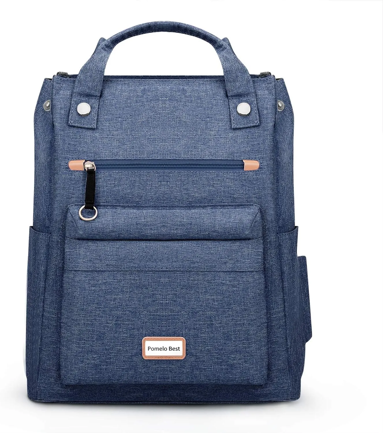 Pomelo Best Baby Diaper Bag Backpack, Large Capacity Multifunction Travel Pack with Waterproof Changing Pad, stroller hook with velcro, insulated bottle holder, utensil pocket, Dark Blue