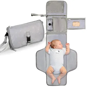 Portable Baby Diaper Changing Pad with Wipe Dispenser and Waste Bag Dispenser Detachable Diaper Changing Travel Bag with Waterproof Changing Mat Well Organized for Changing Kits