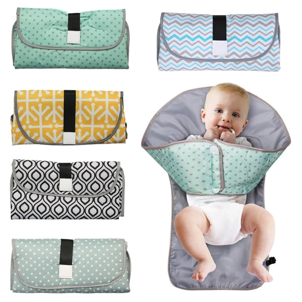 Portable Diaper Changing Pad Clutch Baby Changing Mat