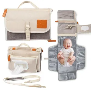 Portable Diaper Changing Pad for Baby - Extra Long 26" Baby Changing Pad with Smart Wipes Pocket - Easy to Clean, Waterproof Folding Diaper Pads - Excellent Babies Shower/Registry Gifts