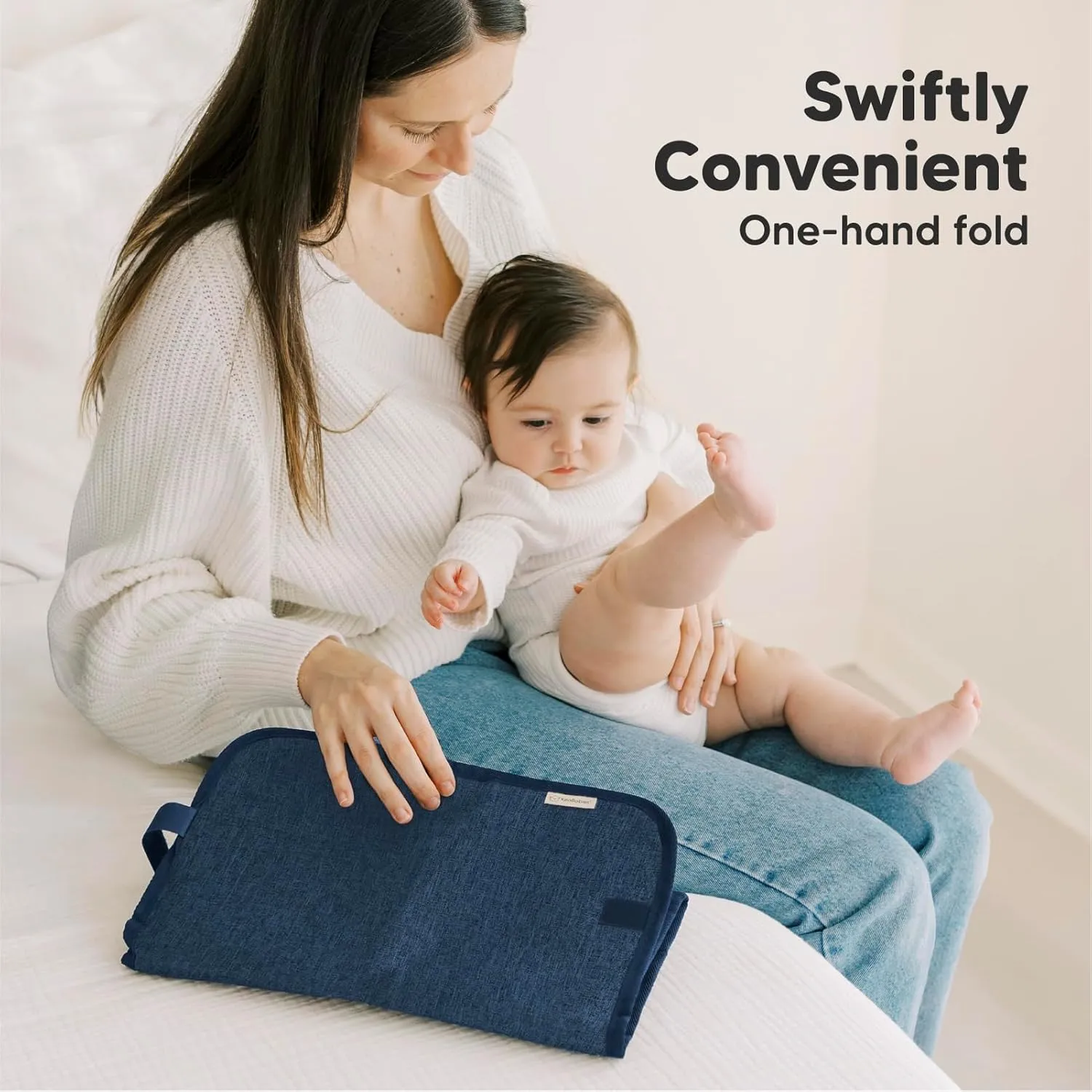 Portable Diaper Changing Pad - Waterproof Foldable Baby Changing Mat - Travel Diaper Change Mat - Lightweight Changing Pads for Baby - Baby Changer - Machine Washable (Navy Blue)