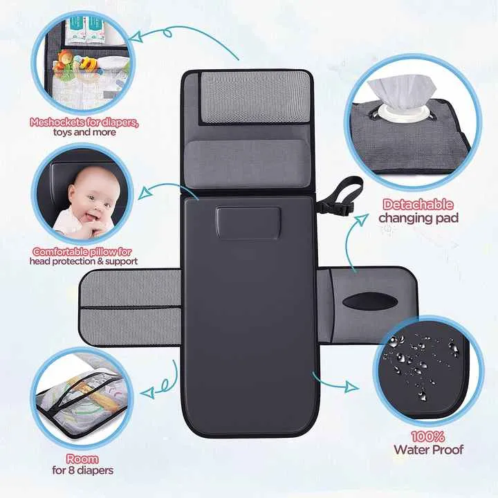 Portable Diaper Changing Travel Mat Bag, Large Capacity Baby Nursing Bag, Baby Diaper Bag