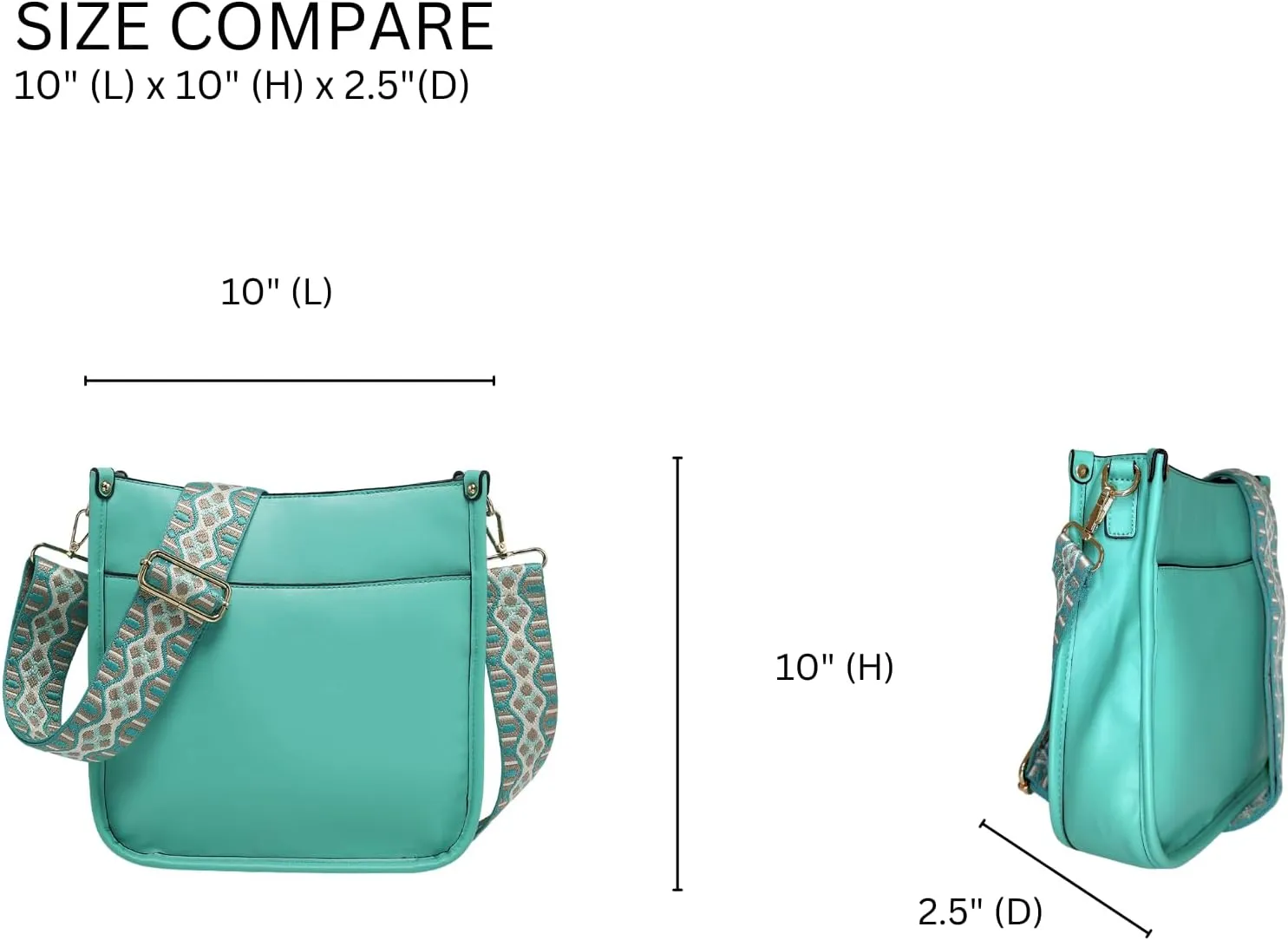 Posie Crossbody Bags for Women Trendy Vegan Leather Hobo Purses Shoulder Handbags with Wide Adjustable Guitar Strap