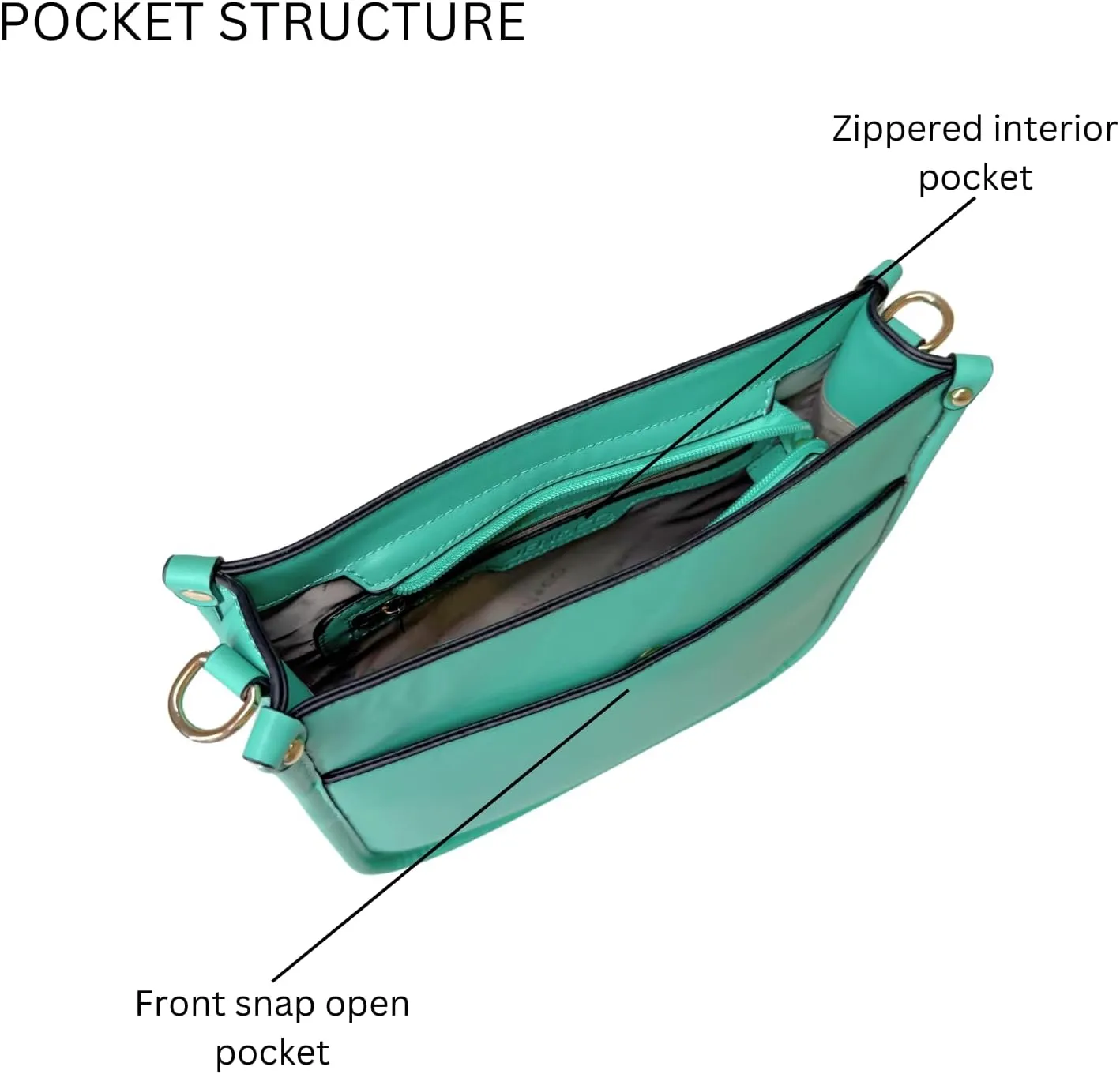 Posie Crossbody Bags for Women Trendy Vegan Leather Hobo Purses Shoulder Handbags with Wide Adjustable Guitar Strap