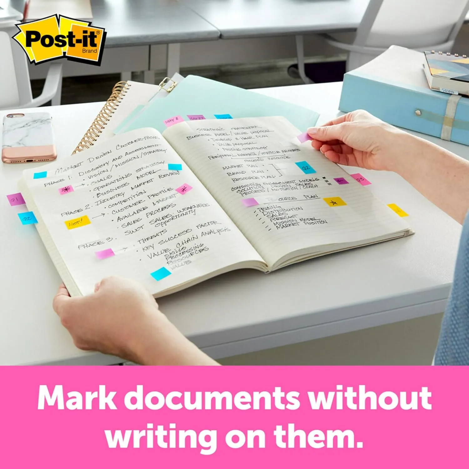 Post-it Flags, 200/High Volume Desk Grip Dispenser,1 in Wide, Yellow (680-HVYW)