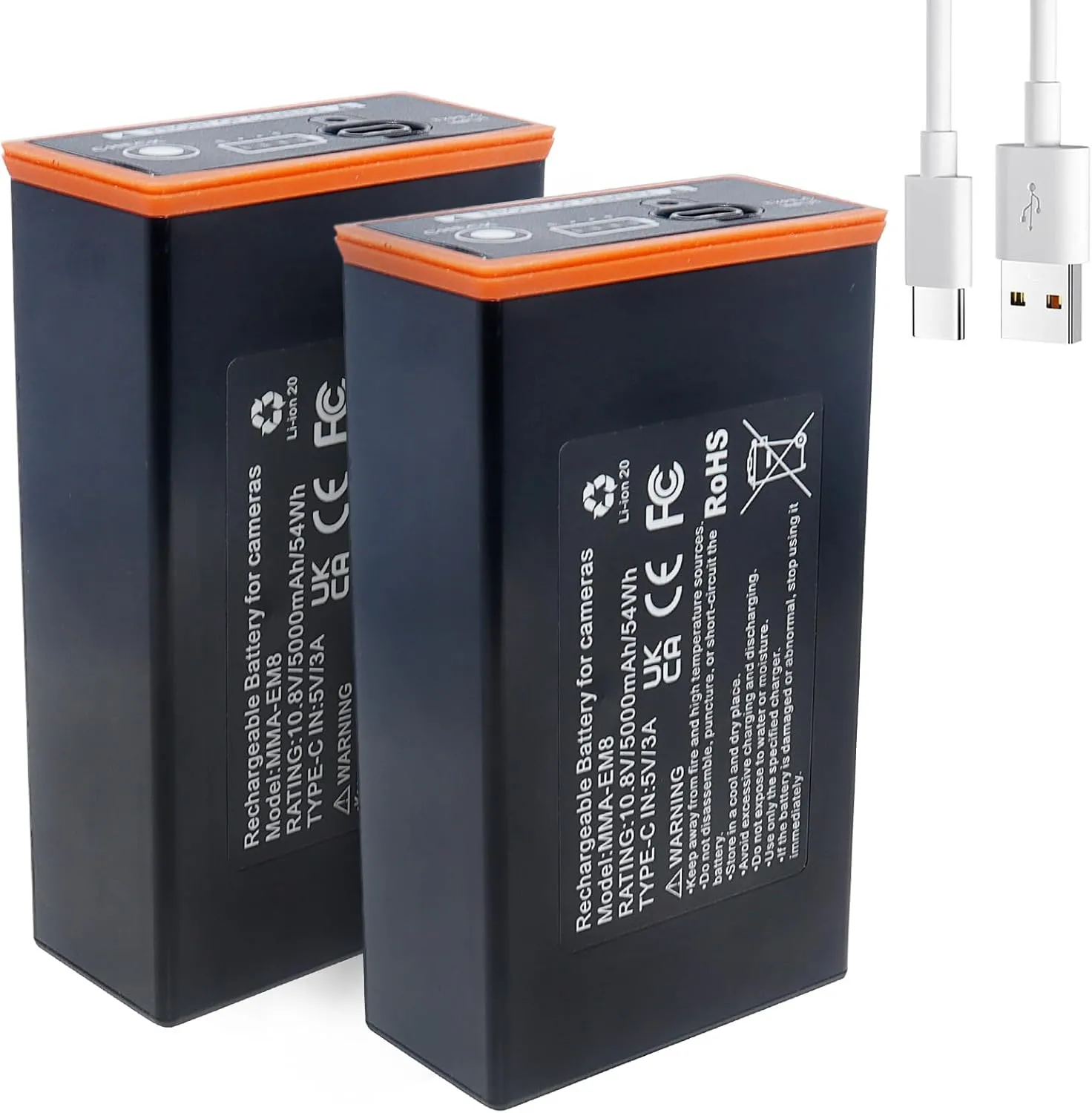Power Mag Rechargeable Lithium-Ion Battery Pack, 5000mAh 10.8V, 2-Pack, Compatible with Moultrie Edge 2, Edge 2 Pro, Edge, and Edge Pro,Edge Series Trail Cameras Replacement Battery