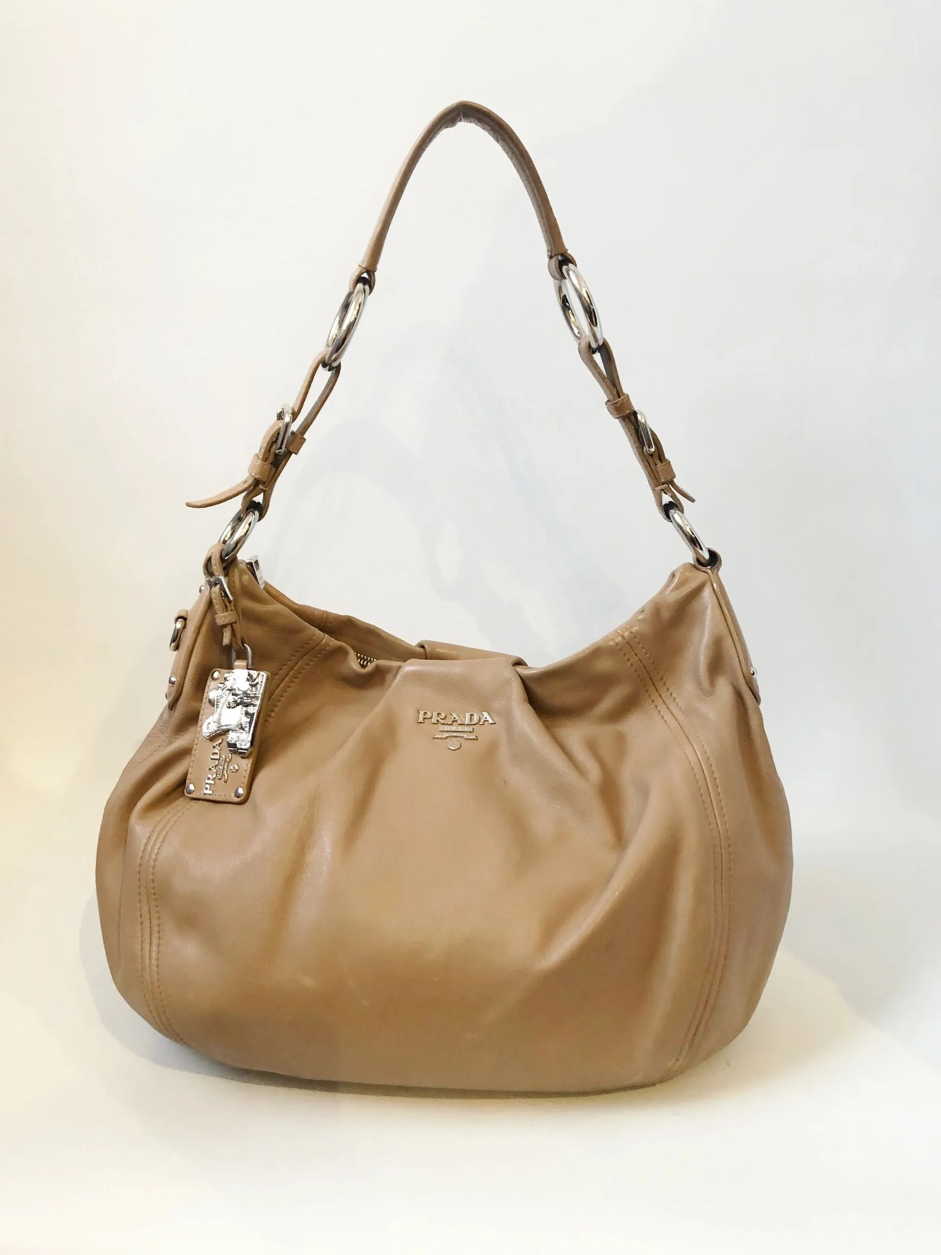 Prada Calfskin Ring Hobo